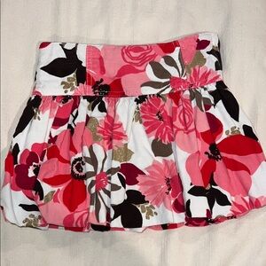 Gymboree Pink and Red Floral Skirt